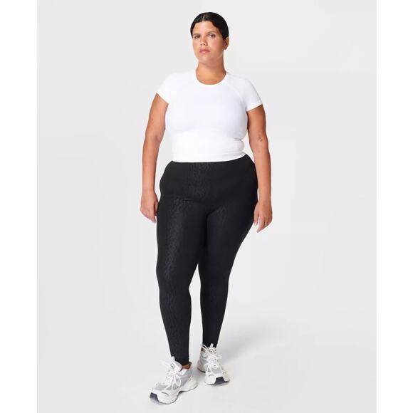 Sweaty Betty NWT Black All Day Embossed Full-Length Leggings Size XL - Picture 1 of 9